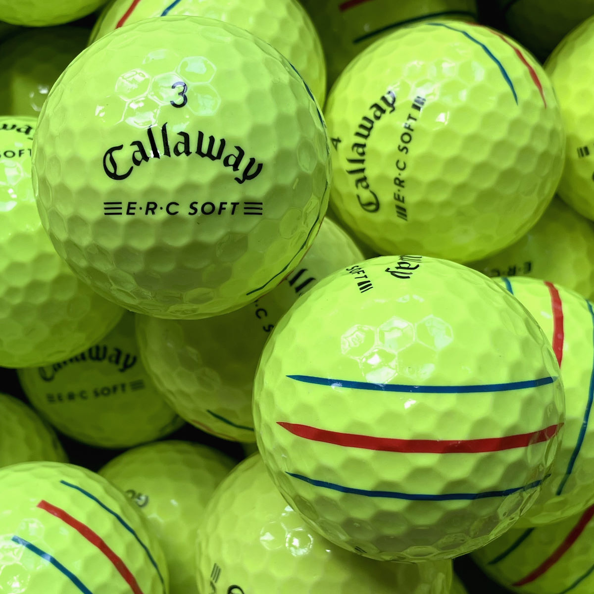 Callaway ERC Soft Gelb Lakeballs - gebrauchte ERC Soft Gelb Golfbälle 